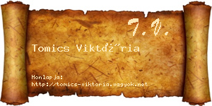 Tomics Viktória névjegykártya